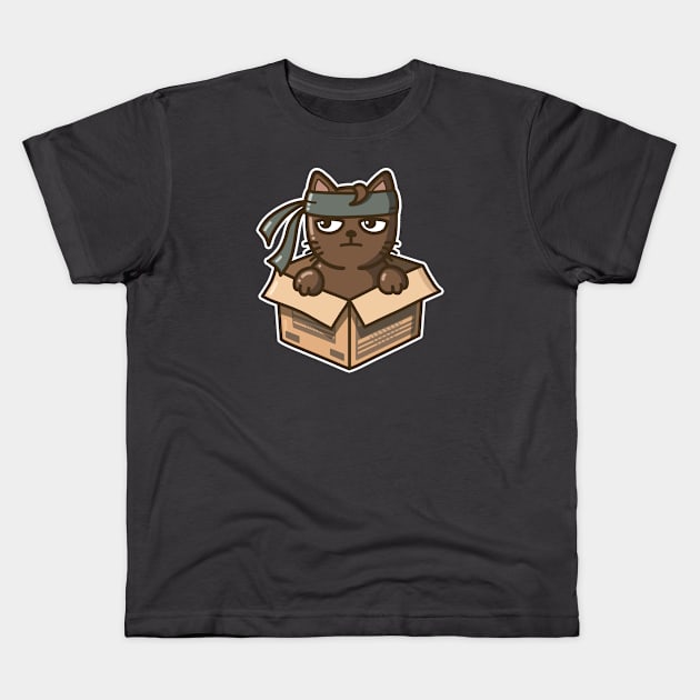 Stealth Cat Kids T-Shirt by stephen0c